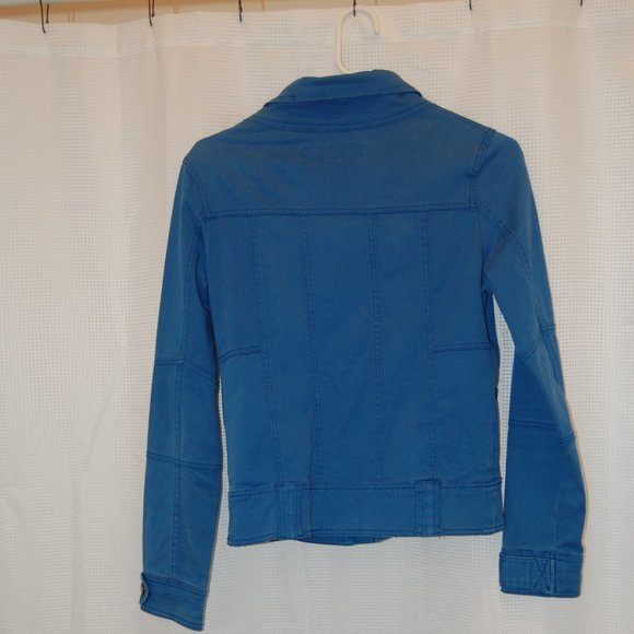ANGEL KIM Periwinkle Blue Zippered Light Weight Jacket  Size S - Picture 4 of 7